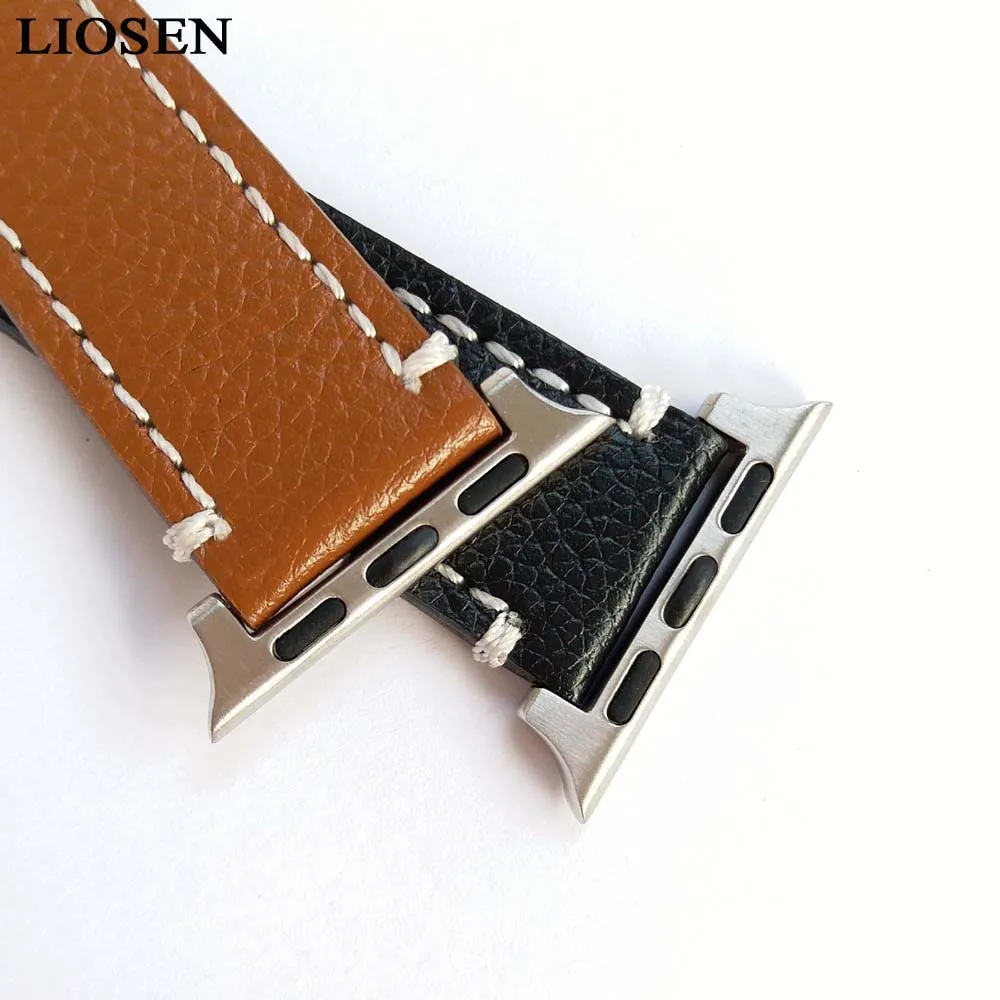 LIOSEN genuine leather watch strap for apple sports watch band 42mm 38mm series 1 & 2 & 3 iwatch watchbands