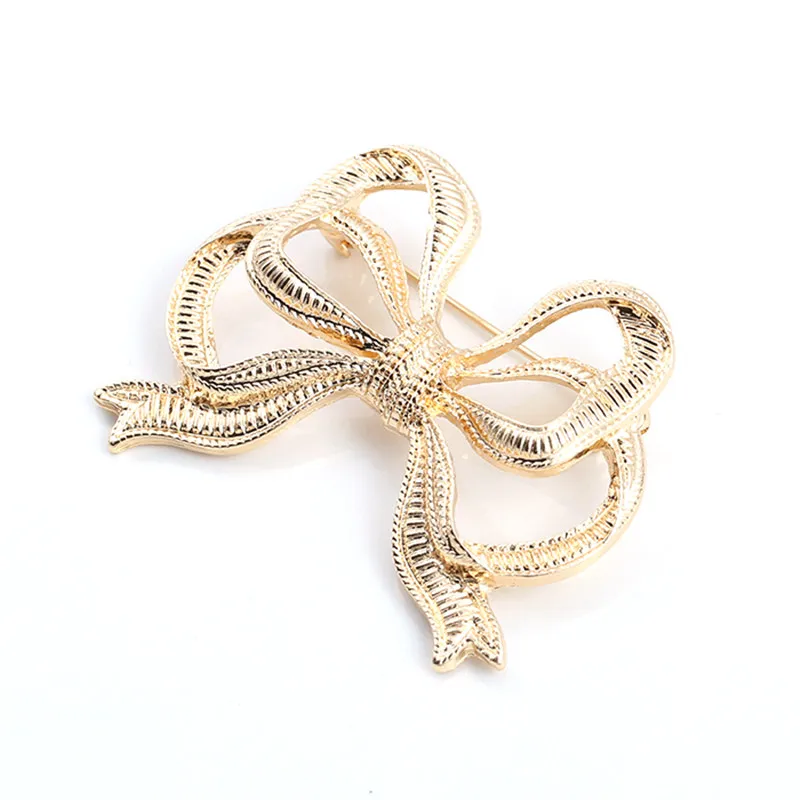 Модные Талисманы золото Цвет Циркон сплава милые большим бантом принцесса шарф