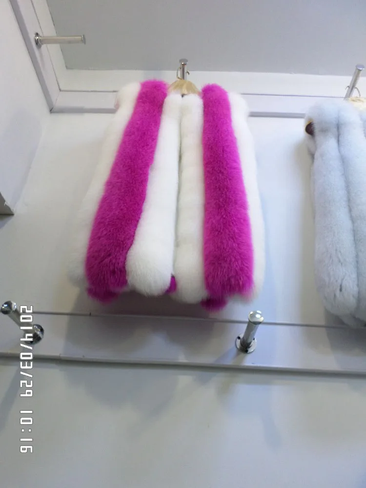 Linhaoshengyue Long 75cm Senior Lithium Fox Fur Colors Elaborate Waistcoat