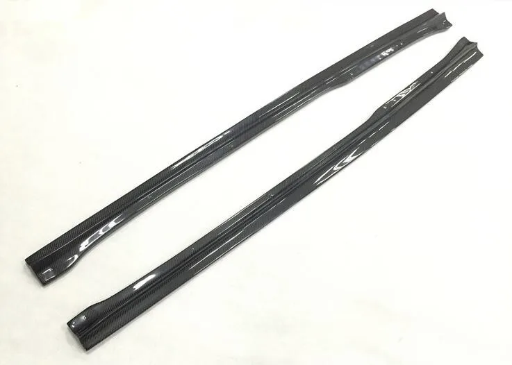 side skirts Карбоновый передний бампер для губ и спойлер и задний диффузор и боковые юбки для Audi TT TTS TTRS - Цвет: side skirts