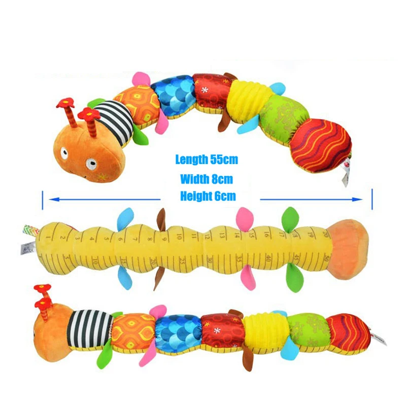 

Baby Toys Stuffed Plush Doll Soft Fabric Montessori Toys Educational Toys For Chidlren Caterpillar Pillow Enfants Comfort Toy