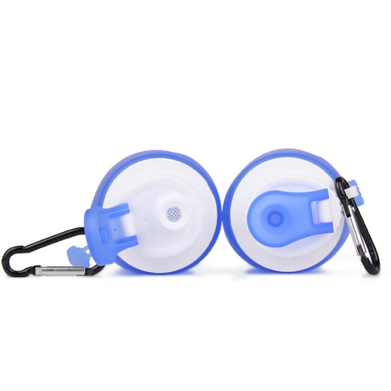 500 мл силиконовая одноцветная Спортивная бутылка складная сумка для воды удобная