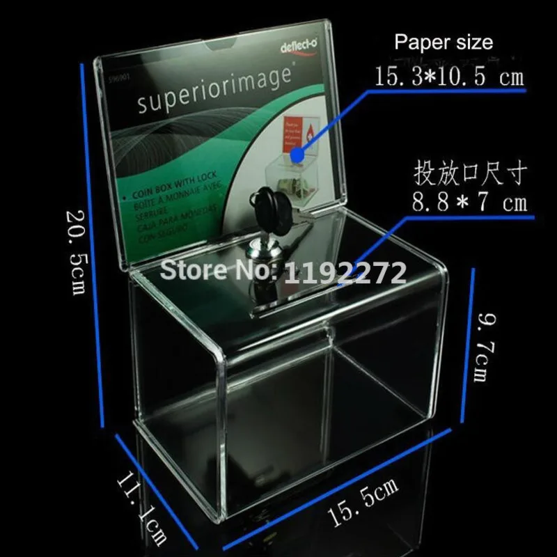 Акрил спенде Sammlung Box Plexiglas благотворительная коробка для сбора средств mit Keylock für