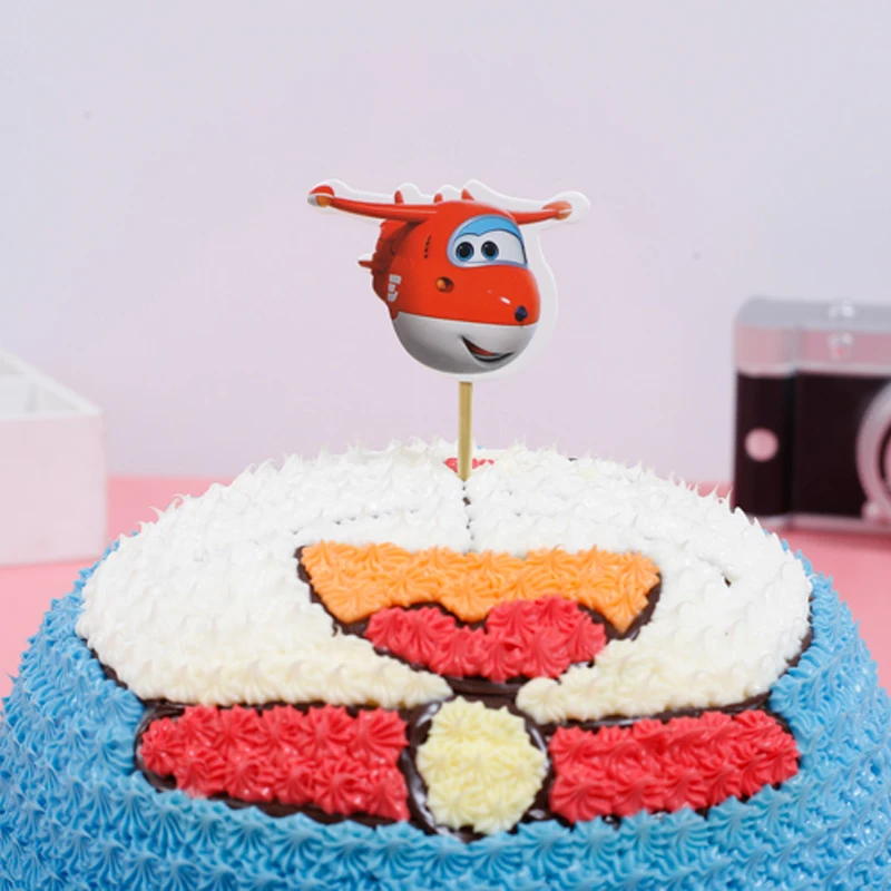 1 шт./упак. Baby Shower вечерние Happy топперы для торта на день рождения с рисунками героев из мультфильма «Супер Крылья», тема Дети сувениры кекс украшения флага события поставок