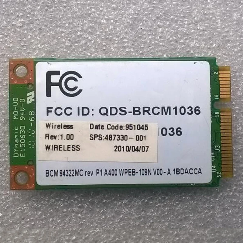 Адаптер Broadcom 4322AGN 802.11a/b/g/draft n Wi Fi карта для серии 6730s 6735b sps 487330 001 002|wifi adapter|wifi cardbroadcom