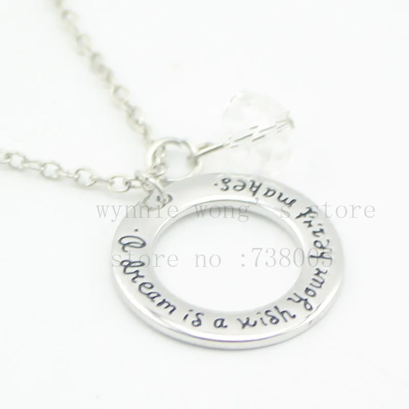 Выпускное ожерелье с цитатой Золушки &quotмечта это желание которое ваше сердце