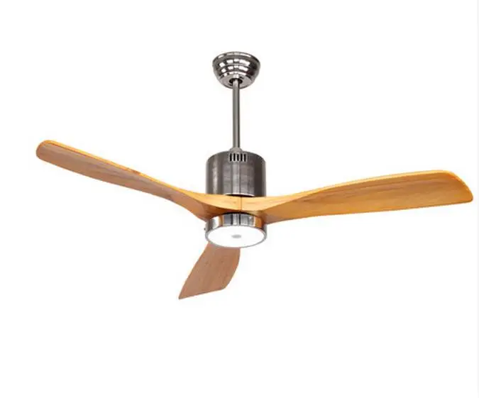 

52inch Antique ceiling fan light fan light with remote control minimalism modern fan style LED lamp solid 3 wooden blades 52inch