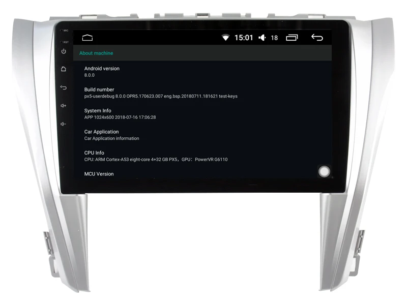 WITSON Android 8 0 10 2 "большой экран автомобильный DVD GPS для TOYOTA CAMRY 2015-2017 навигация