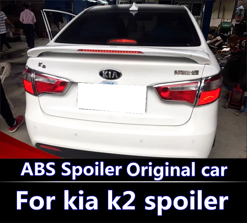 Для Kia RIO K2 2012 2015 спойлер высокого качества ABS Материал заднее крыло автомобиля