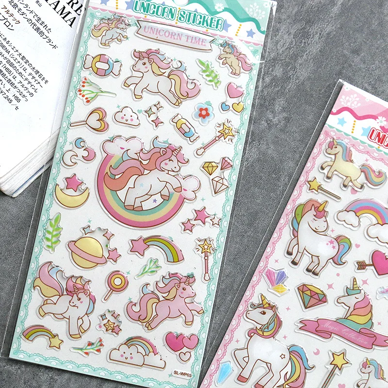Joylong Pusheen стикеры s Скрапбукинг милый Единорог 3D кристалл наклейка с группой BTS