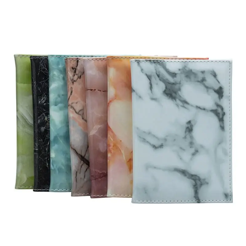 

Marble Pattern Passport Holder Traveling Cover Case Card ID Holders Bag Protector