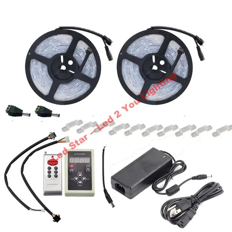 12 В 12 В 5 м 10 м 20 м 30 м 150 светодиодный IP67 Водонепроницаемый 6803 IC SMD 5050 RGB Мечта Волшебная цветная светодиодная лента+ 133 программа RF контроллер