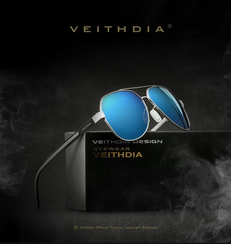 Бренд veithdia мужские крутые поляризованные солнцезащитные очки с тонкой оправой овальной HD вождения очки оптика аксессуары для глаз De Sol 3556