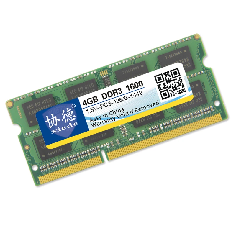 XieDe ноутбук с оперативной памятью в Тетрадь Sodimm Memoria модуль DDR1 DDR2 DDR3 1600 МГц 1333 800 400 2 ГБ/4 ГБ/8 ГБ 1 512 Мб DDR на возраст 1, 2, 3