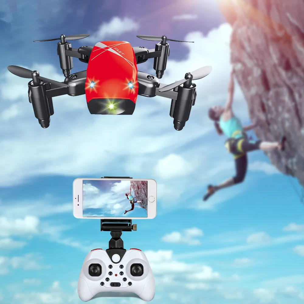 

480P HD Camera and No Camera Foldable Remote Control Four-axis aircraft Fixed Height Helicopter WiFi FPV Headless Mode Drone