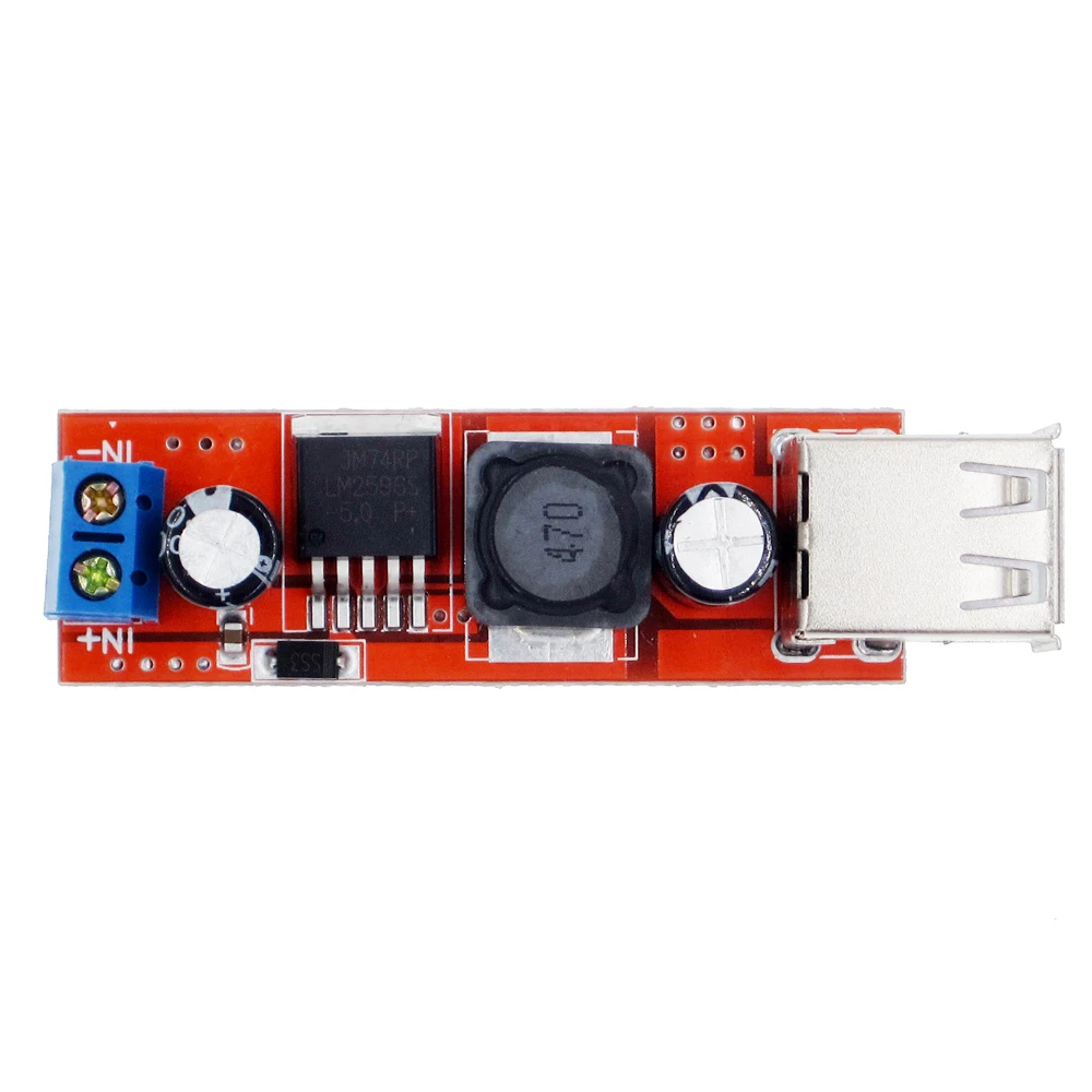 Понижающий модуль преобразователя постоянного тока 6 В 40 в 5 3 А с двумя USB портами