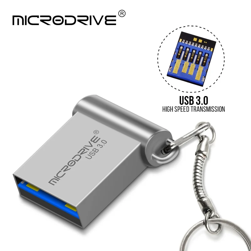 Высокоскоростной USB 3,0 мини флеш-накопитель 16 ГБ 32 ГБ 64 Гб 128 ГБ флеш-накопитель водонепроницаемый металлический usb флеш-накопитель брелок-ручка карты памяти