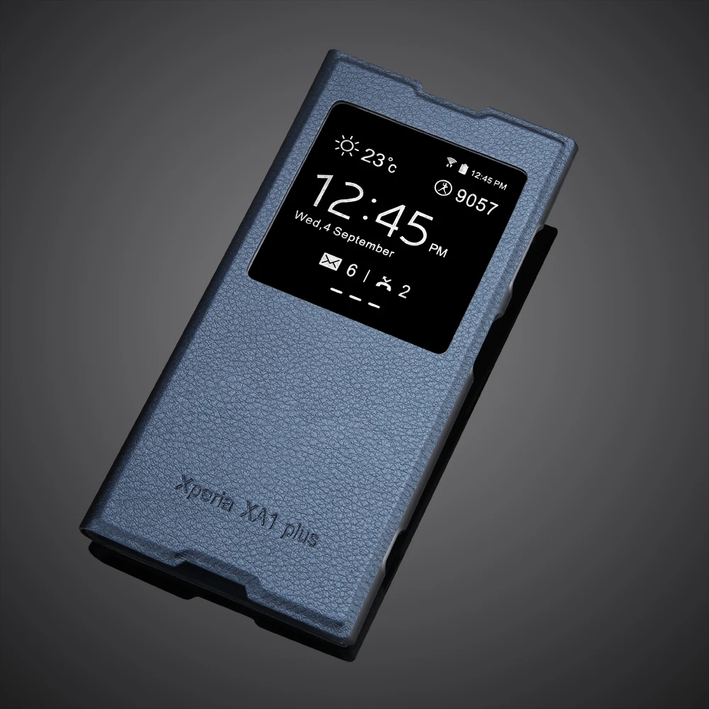 Новый чехол из искусственной кожи для Sony Xperia XA1 Plus чехол-книжка с окошком G3421 G3423
