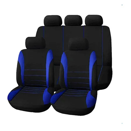 1 set Black blue Универсальные автомобильные чехлы для сидений Mazda 3 6 2 C5 CX-5 CX7 323 626 Axela Familia ATENZA CX9 DEMIO LANTIS MPV автомобильные аксессуары - Название цвета: 1 set Black blue