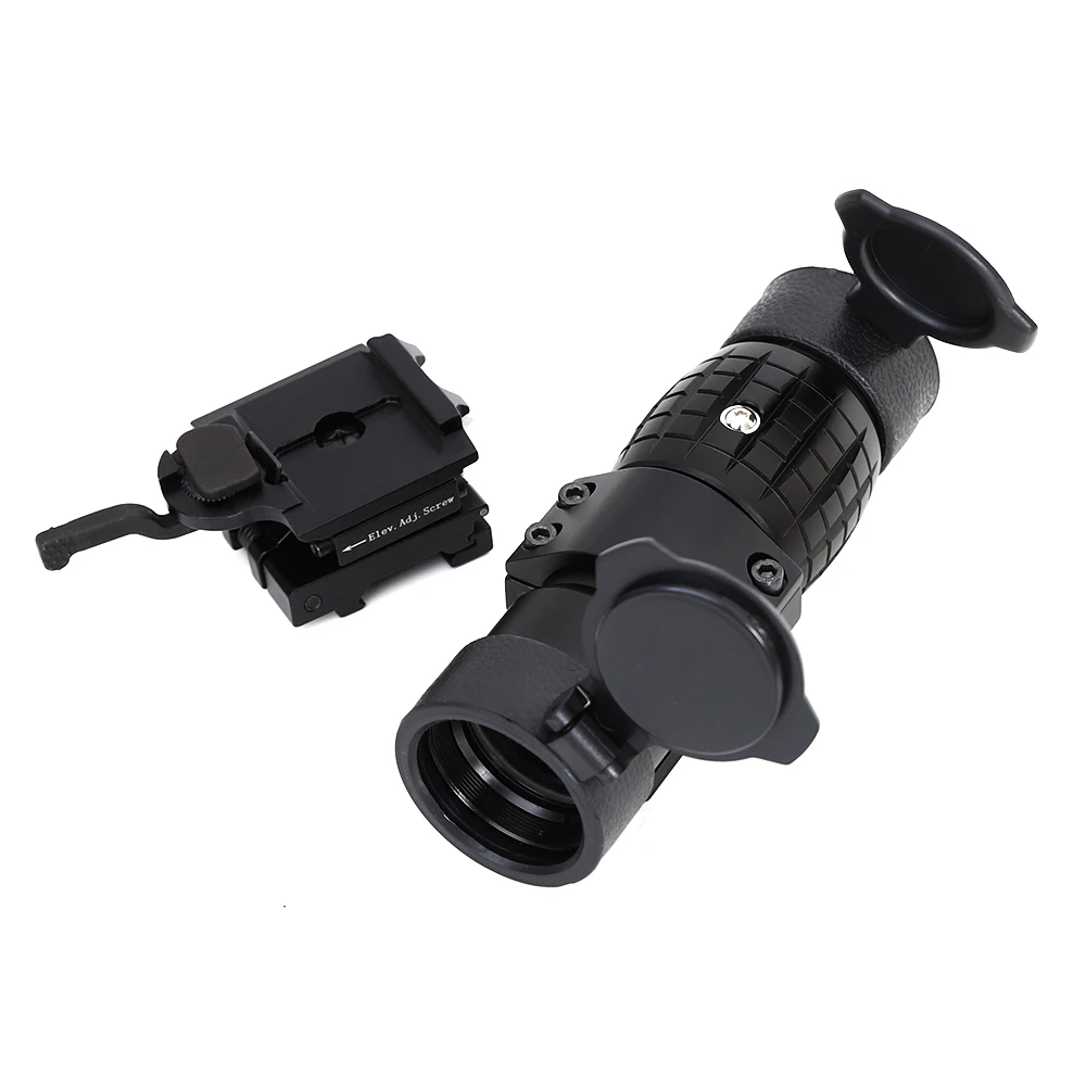 Tactical ET Style 4X FXD Magnifier scopes with Adjustable QD Mount Sight Scope 20mm Picatinny Weaver tactical softair hunting