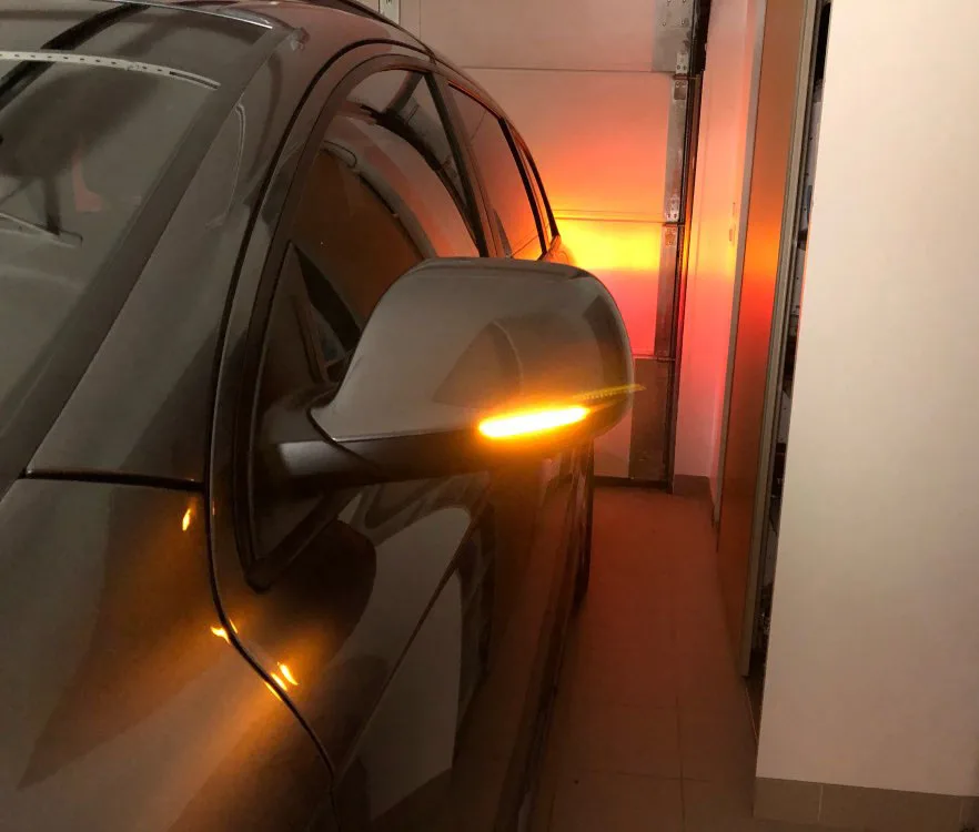 Дымчатый динамический поворотник для Audi Q5 SQ5 8R Q7 4L 2010-2016 потоковый светодиодный