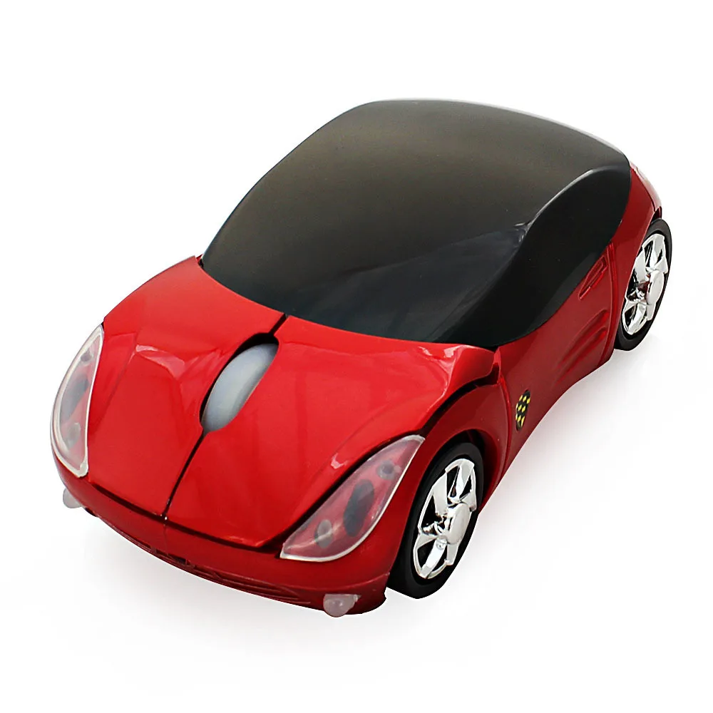 Red Mouse CHUYI мини 3D Автомобильная беспроводная мышь 1600 dpi USB оптическая компьютерная мышь дети милый розовый автомобиль Mause для девочки ноутбук Laptop персональный компьютер - Цвет: Red Mouse