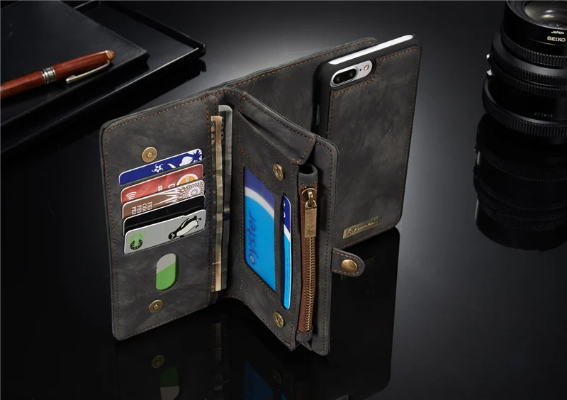Роскошный кожаный чехол для iPhone X 8 7 Plus 6 6S Plus, откидной чехол, чехол-кошелек для карт, Магнитный чехол для бизнес-телефона для iPhone X R XS Max