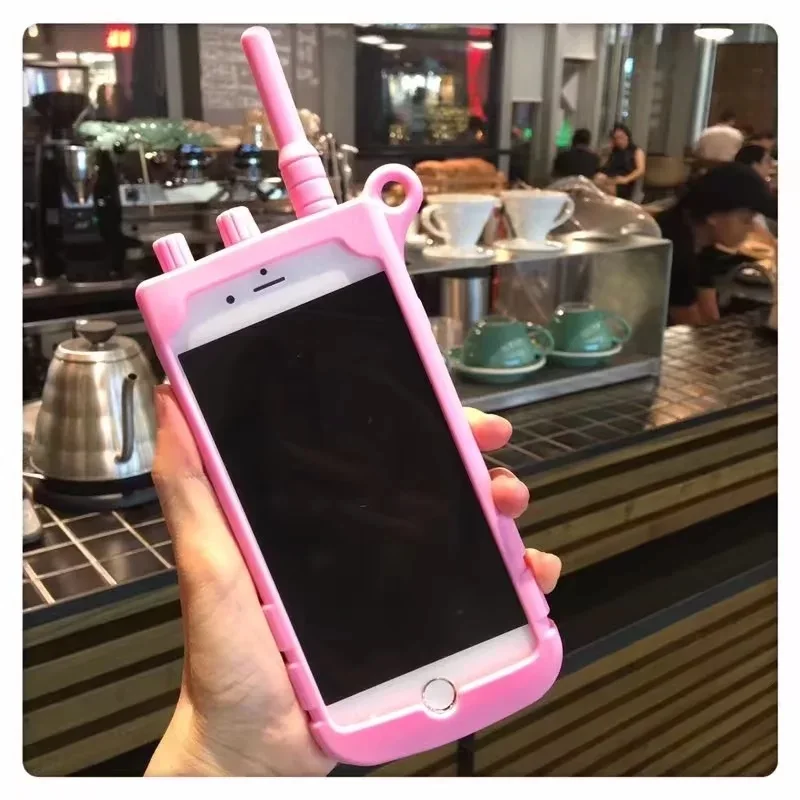 Boucho 3D Walkie-talkie Мягкие силиконовые чехлы для телефонов iphone 6 6s Plus plus Capa Apple 7 чехол