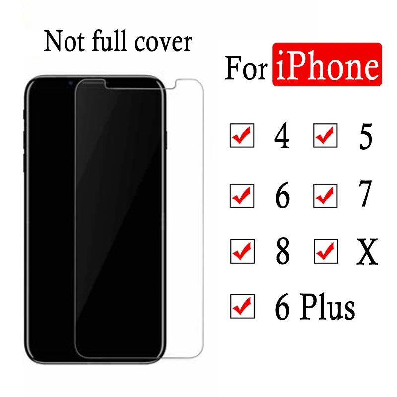 Защита экрана для iPhone 7 защита стекла 5 4 8X6 Plus закаленное стекло 6plus Защитная