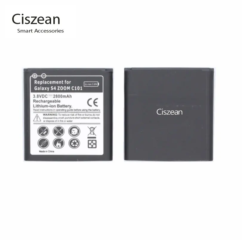3x 2800mAh B740AC/K/E/U Replacement Battery + Wall Charger For Samsung Galaxy S4 Zoom C101 C1010 C105A C105 NXF1 NX3000 i939D | Мобильные