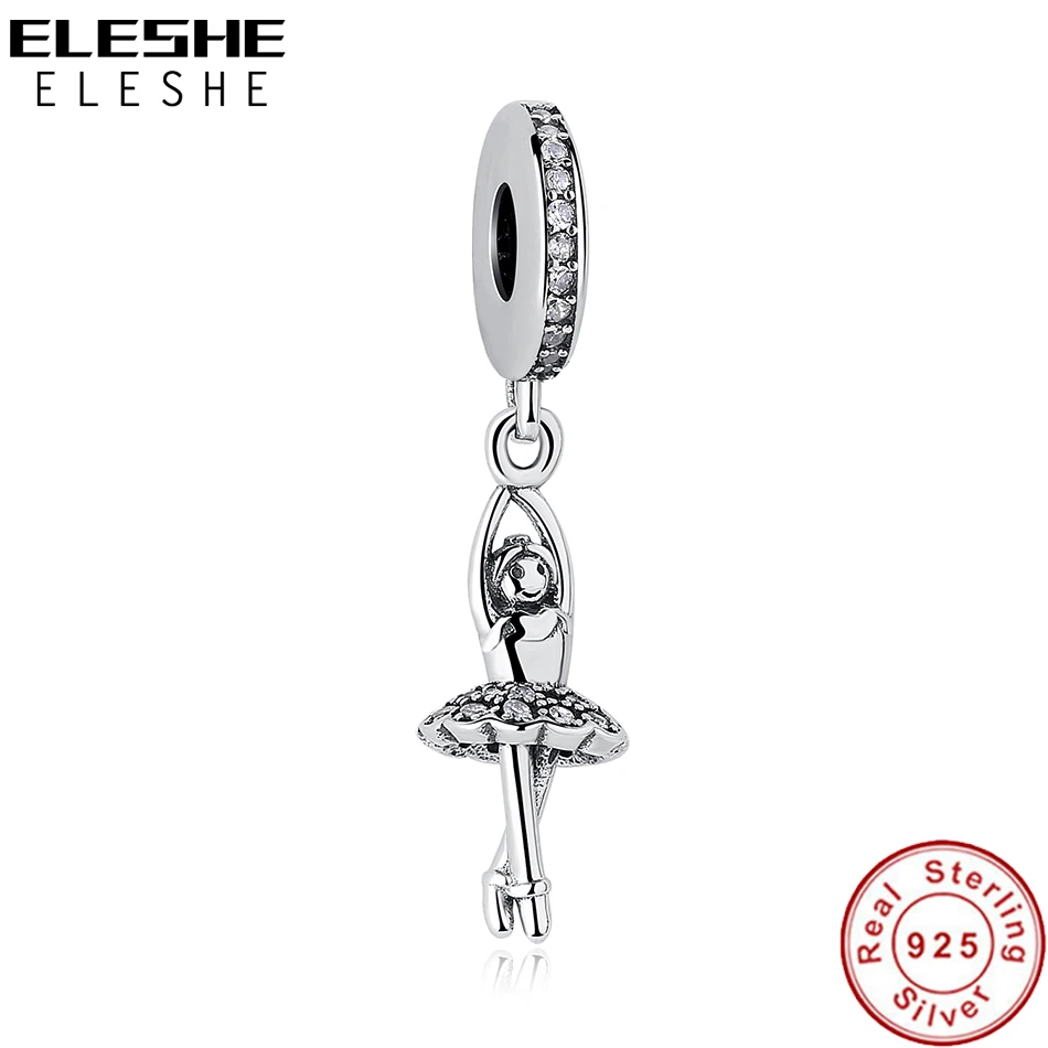 Ожерелье балерина из серебра 925 пробы на День святого Валентина|charm sterling silver|silver