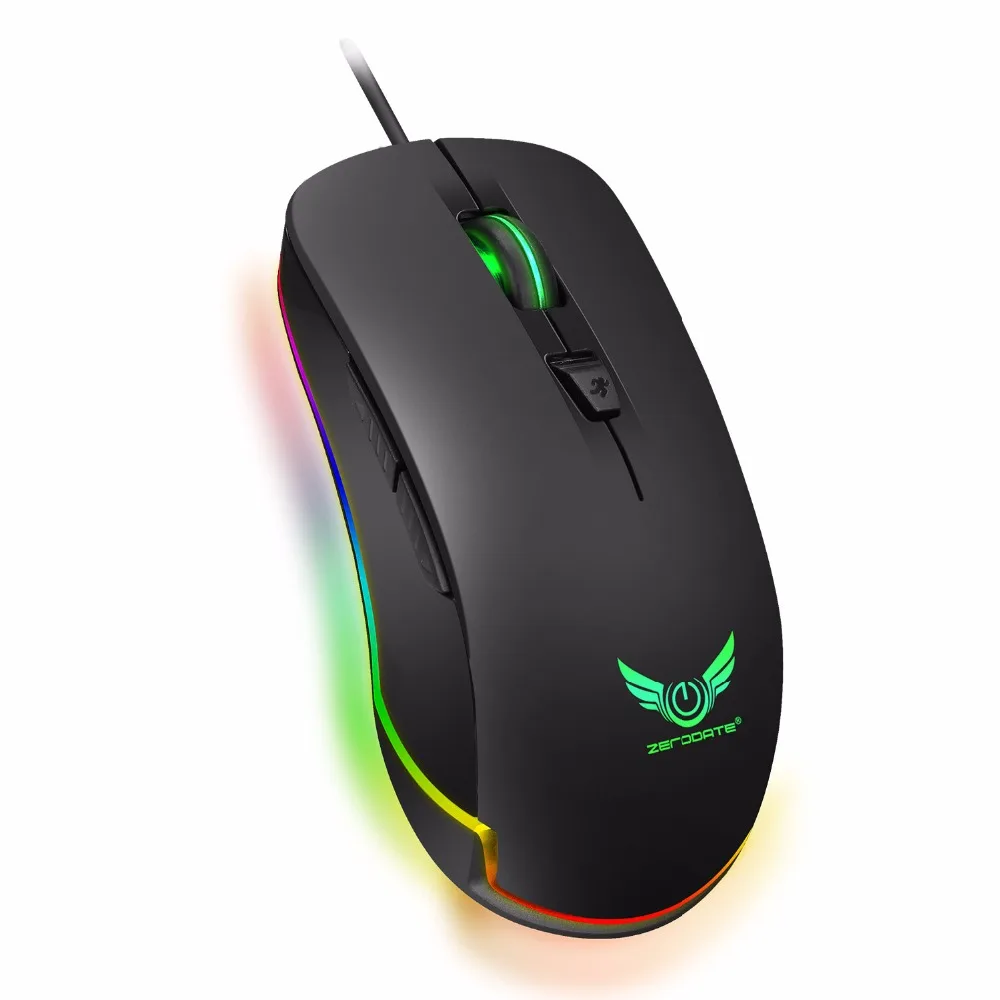 Hongsund игровая мышь 6 кнопок 4800 dpi компьютерная высокоскоростная USB Проводная для ПК