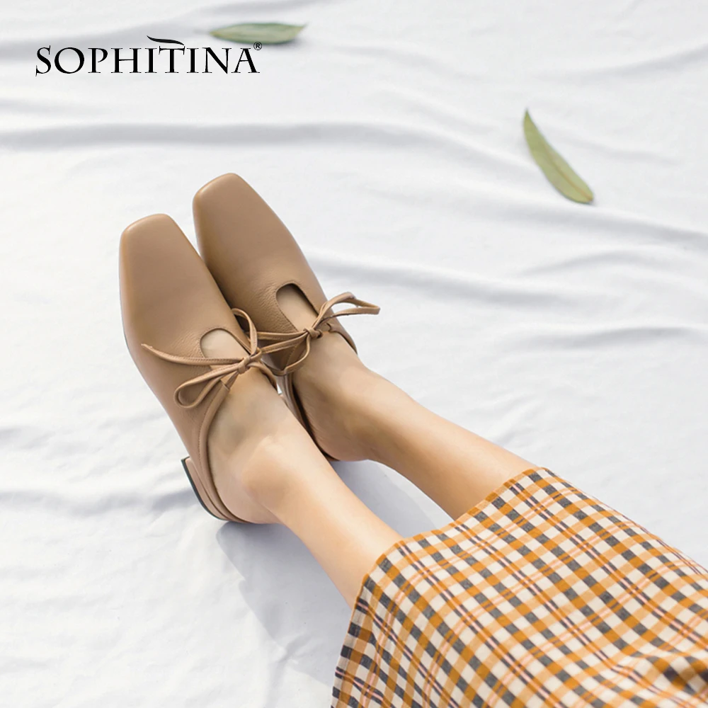 SOPHITINA/ Весенные новые обуви из высококачественной коровьей кожи для женщины