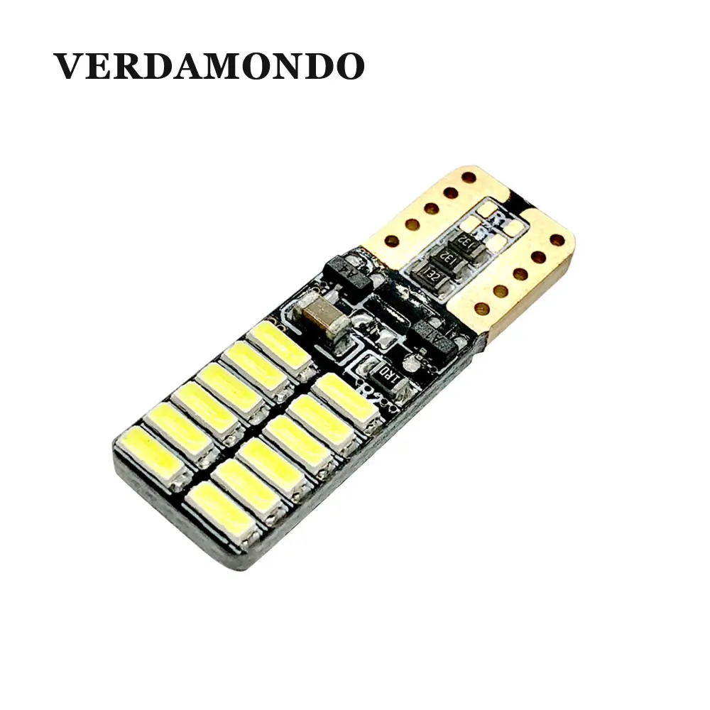 1 светодиодная автомобильная лампа W5W светодиодный 10 4014 24 шт SMD автомобильный