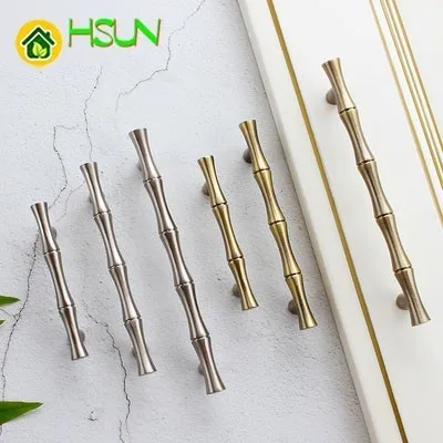 2.5'' 3.75'' 5'' Silver Nickel Drawer Handles Dresser Bamboo Door Pulls Cabinet Kitchen Hardware | Обустройство