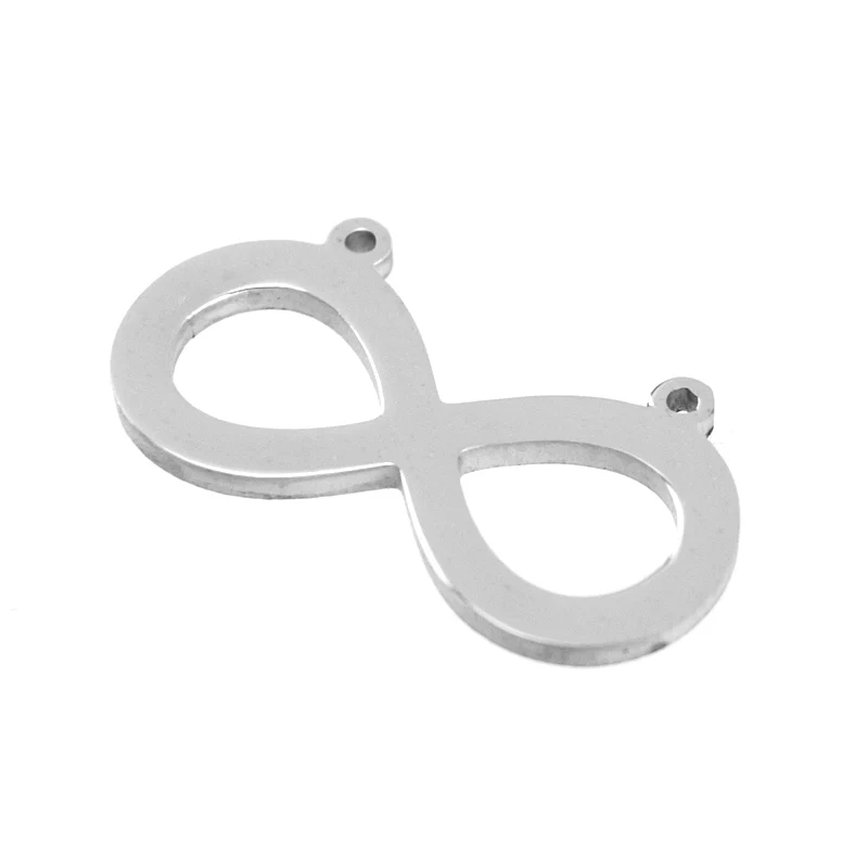 

women jewelry stainless steel infinite 1 inch infinity Pendant 2 loops both sides mirror polished high quality wholesale 50pcs