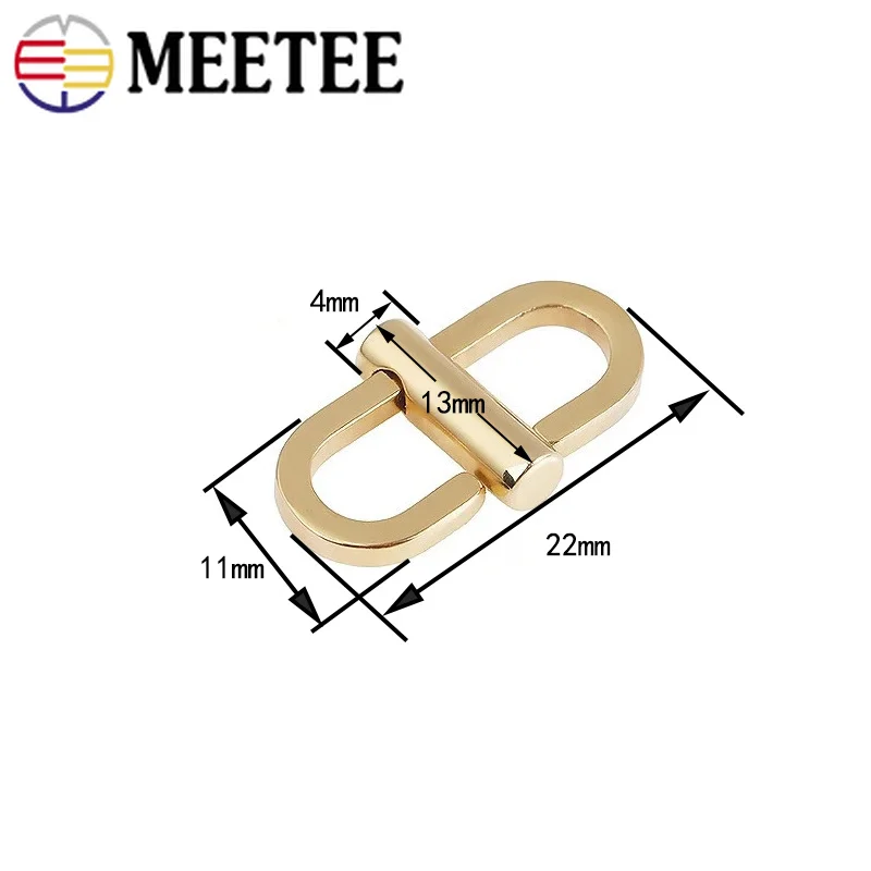 MEETEE 2pcs Zinc Alloy Rotatable Buckle Hook Buckles Adjustable for bag chain Parts Accessories metal purse clasp ZK911 | Дом и сад