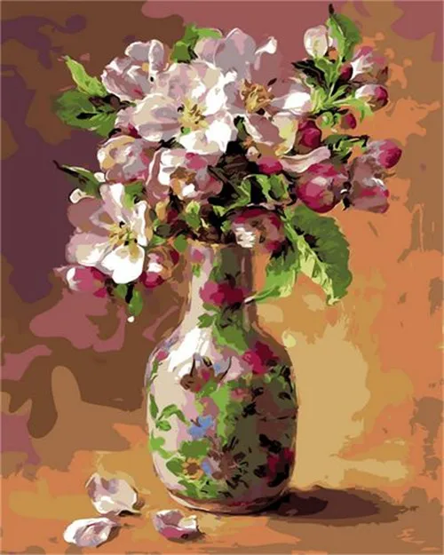 YIKEE daisy flowers картины маслом по номерам, живопись на холсте, Раскраска по номерам, картина на стене - Цвет: GX940