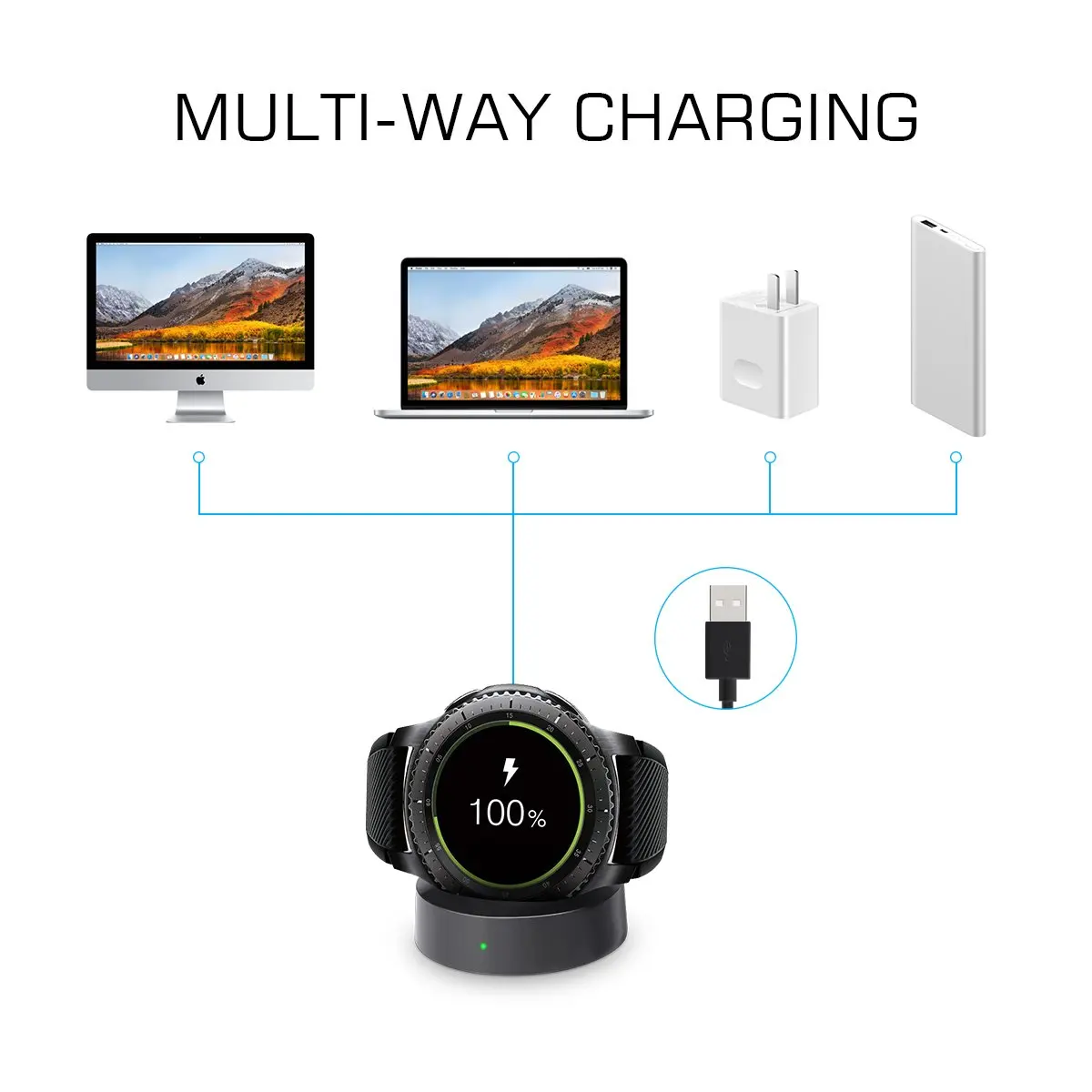 YSAGi samsung gear S3 cargador de reloj S2 base de carga reloj inteligente cargador
