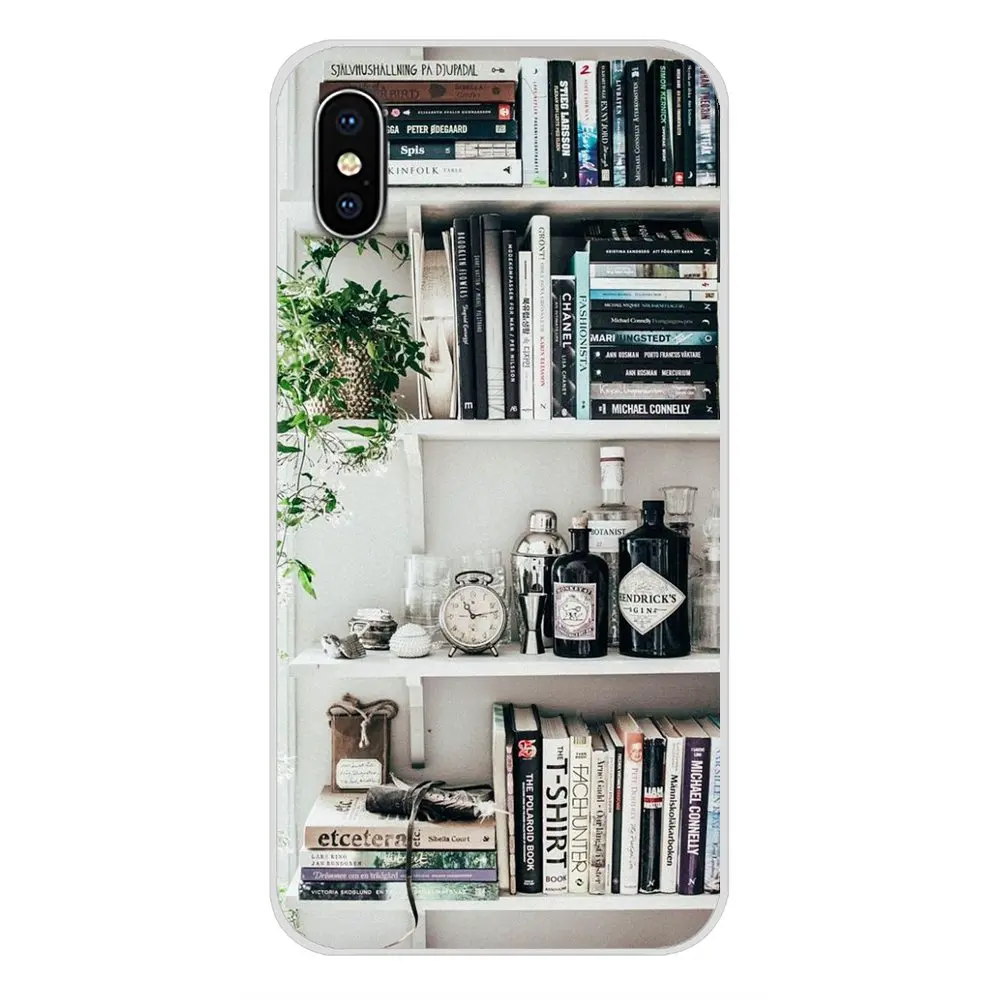 Ретро книжные полки книга любовник ТПУ прозрачный чехол сумка для Samsung A10 A30 A40 A50 A60
