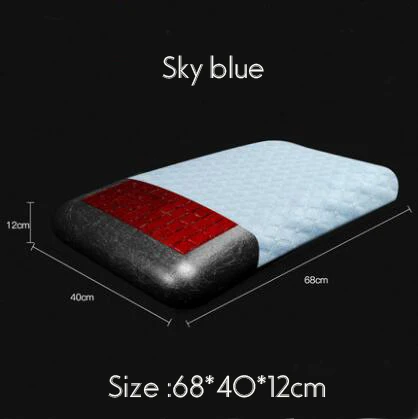Sky blue Пены памяти роскоши охлаждение анти храп гелевая Подушка сбоку сна подушка с эффектом памяти - Цвет: Sky blue