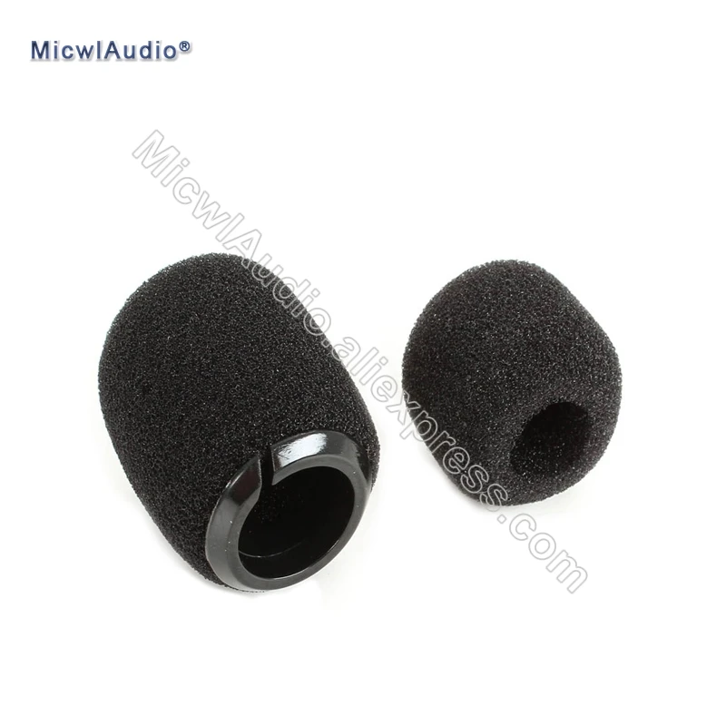 2 X Черный спонж кнопки-формы подходят ветровые стекла для Shure MX418D/C MX412D/C WB98H/C BETA98H/C инструментальный микрофон с гибким штативом