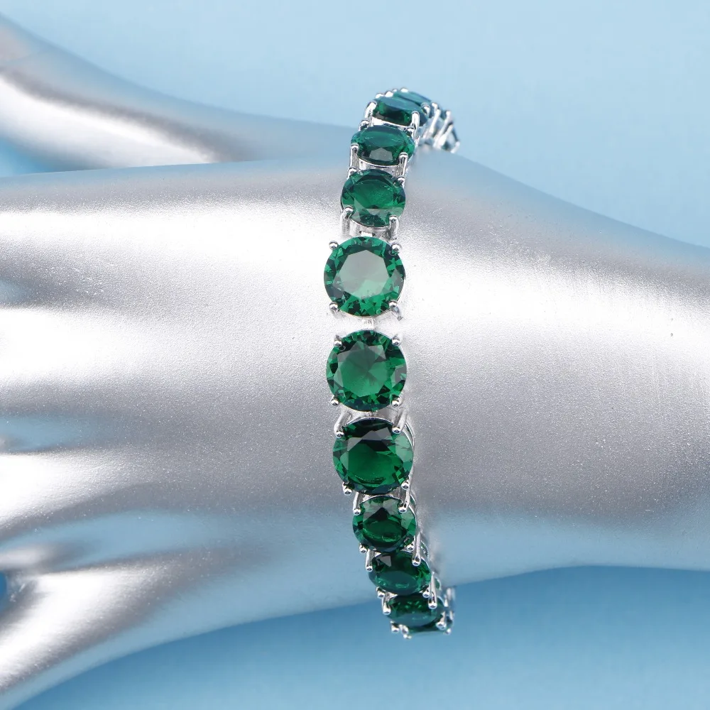 Женский комплект ювелирных изделий Top Green из стерлингового серебра 925 пробы с