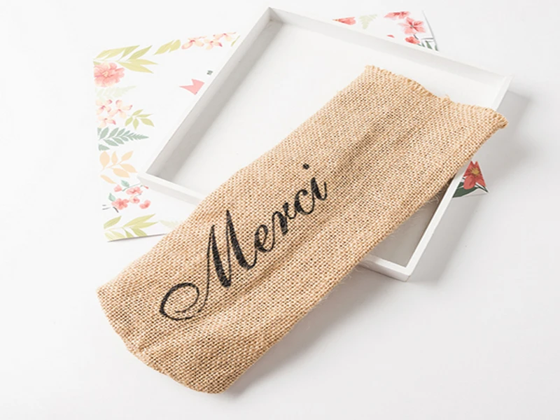 100 шт. джутовые пакеты для бутылок винтажные дегустации вина шампанского в