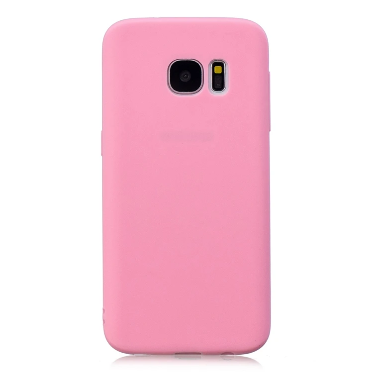 Candy Color Phone Case For Coque Samsung Galaxy S7 Soft Silicon TPU Back Cover For Etui Samsung S7 S 7 7S Back Cover
