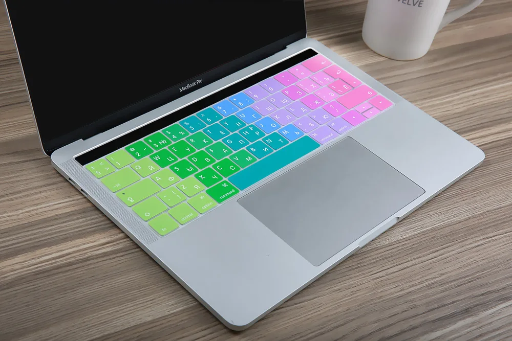 Rainbow Мягкая силиконовая защитная крышка клавиатуры для нового Macbook Pro 13 15 модель A1706/A1989 A1707/A1990 - Цвет: Rainbow