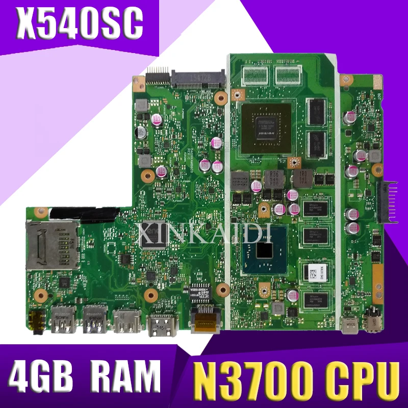XinKaidi X540SC материнская плата для ноутбука ASUS X540S X540 Teste Оригинал N3700 CPU 4g