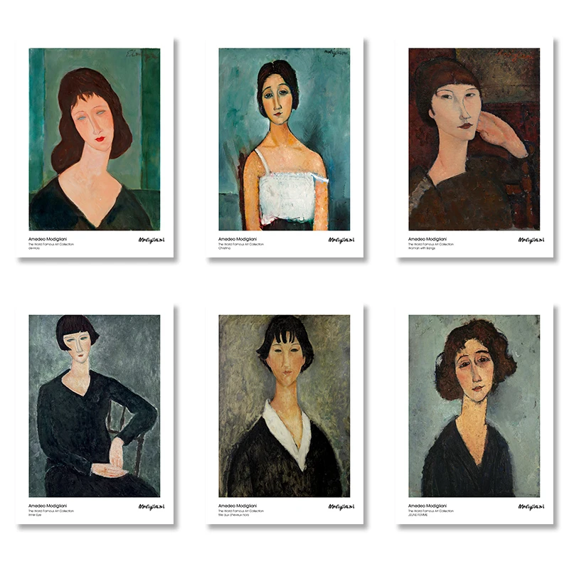 Современный портрет Женщины Vogue Amedeo Modigliani холст печать живопись плакат настенные