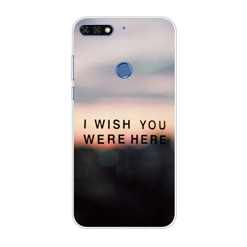 huawei honor 7 pro Case Silicon Mountain scenery Painting TPU Back Cover for Phone protect Bags shell |