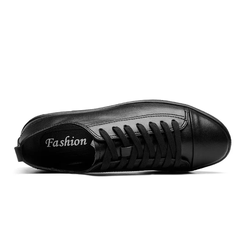 Мужская повседневная обувь из натуральной кожи дышащие кроссовки на плоской